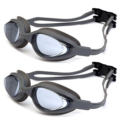 YUELANG Swim Goggles, No Leaking Anti-Fog UV Protection Swimming Goggles, Professional Swim Glasses Set with Free Protection Case, Nose Clip and Ear Plugs for Adult Men Women Youth kids(Age 8-14)