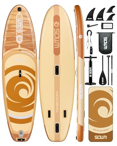 Image of Inflatable Paddle Boards, Stand Up Paddle Board for Adults Youth of All-Round, 10'6'' *33'' * 6'' Extra Wide & No-Slip Sup for Yoga Fishing