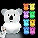 Große Koala Nachtlicht, LED Lichter, Schlafzimmerlicht, Lampe Kinder, Baby Kinderzimmer Lampe, Augenpflege, einstellbare Helligkeit und Farbe, Zeiteinstellung, Touch-Steuerung und Fernbedienung - Groß