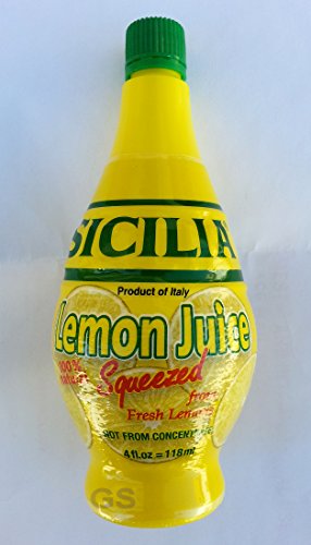 Sicilia Lemon Juice 4 Fl Oz (Pack of 12)