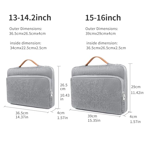 Image of MOCA Laptop Sleeve Case 15-15.6 inch, Shockproof Protective Computer Sleeve Cover with Accessories Pocket, Water Resistant Compatible for MacBook Dell HP Acer Asus Lenovo