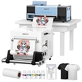 EXPLUX A3Pro Max XP600 DTF Printer,2X Faster Than L1800/L805, Anti-Clogging Design+Auto Clean, Foldable 5" Touchscreen, Multi-Material Compatible (S13 Printer+Powder Shaker)