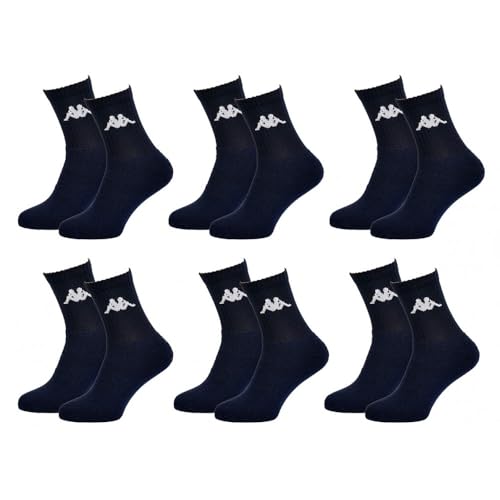 OZABI - Chaussettes homme KAPPA Modèle Tennis -Assortiment modèles photos selon arrivages- Pack de 6 Paires Tennis KAPPA Marine 43/46