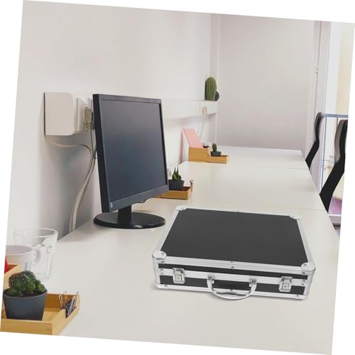 Vaguelly Aluminum Alloy Briefcase Portable Hard Case for Tools and Documents Shockproof Design Capacity Storage for Professionals and Enthusiasts4