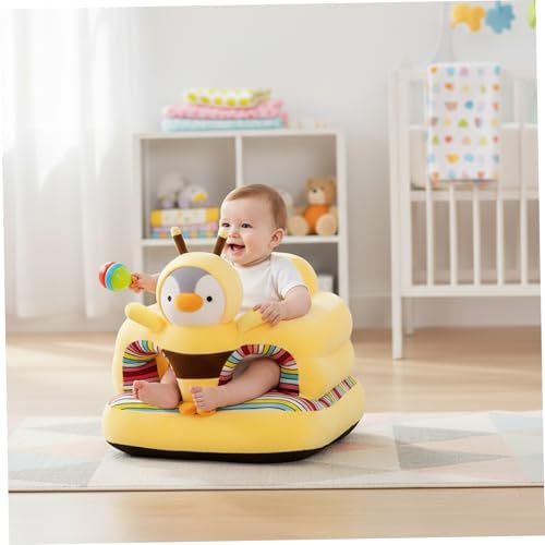 Siège au sol pour bébé avec base large anti-basculement forme pingouin
