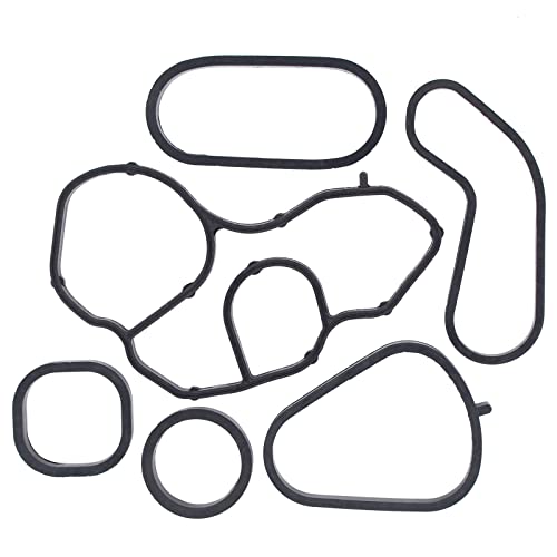 MOTOKU Engine Oil Cooler Seal and Filter Housing Gasket Set ...
