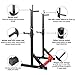 Adjustable Barbell Squat Rack Stand, Max Load 200KG, Heavy-Duty Steel Frame for Weight Lifting, Multi-Function Home Gym Fitness Equipment