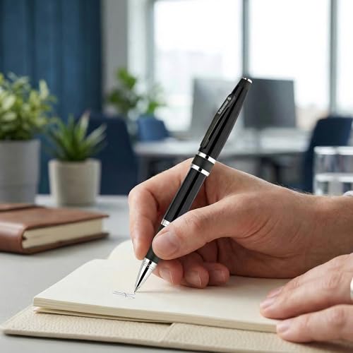Image of Luxor Schneider Executive Metal Roller Ball Pen | Precision Tip | Refillable I Black Body | Smooth Writing | Ideal for Corporate Gifting