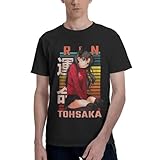Fate Zero Rin Tohsaka T-Shirt Men's Casual Cotton Short Sleeve Tops 1 Black