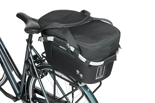 Basil Classic Carry All ISO Fahrradkorb - MIK-System hinten - isoliert - wetterfest - 18 Liter - Schwarz