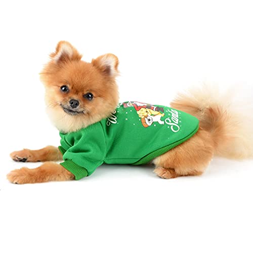 PAIDEFUL Dog Pajamas Christmas Pjs Jumpers for Small Dogs Fleece Lined Warm Coat Winter Pullover Puppy Chihuahua Clothes Cat Apparel 2 Legs Homewear Cold Weather Autumn - Image 3
