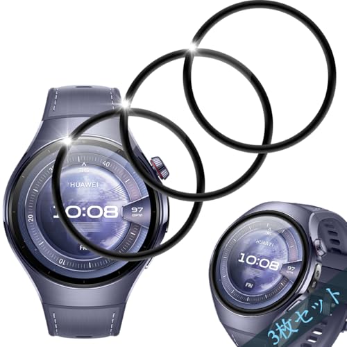 Ή HUAWEI WATCH 5 46mm tB 3Zbg PET Sʕی p t@[EFC X}[gEHb` 5 46mm tیtB  ϏՌ h~ ߗ z wh~ CA[ ^b`x Yf@