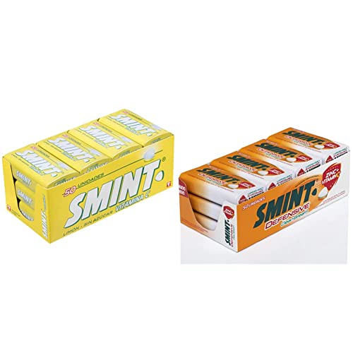 Smint Tin Limón, Caramelo Comprimido Sin Azúcar - 12 unidades de 35 gr. (Total 420 gr.)...