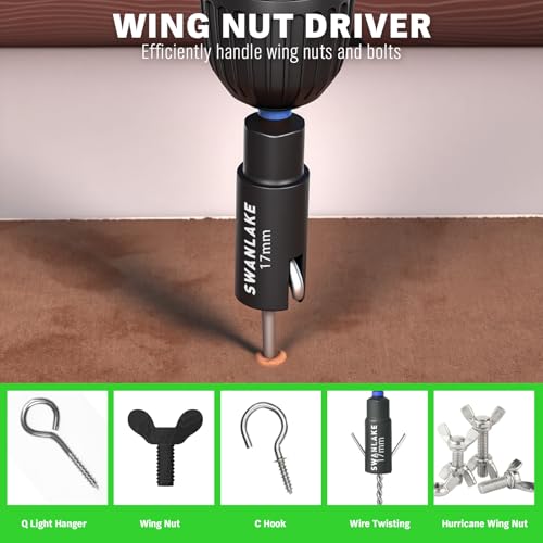 Image of 41-Piece Magnetic Nut Driver Set for Impact Drill Metric & SAE, Impact Socket Adapter, 2-IN-1 Ratchet Handle, Wing Nut Driver, Universal Socket, 1 /4'' Quick-change Bit Holder