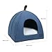 Zerone Pet Tent, Foldable Cat Bed Breathable Cat House Indoor Pet Tent Dog Bed with Mat (M)