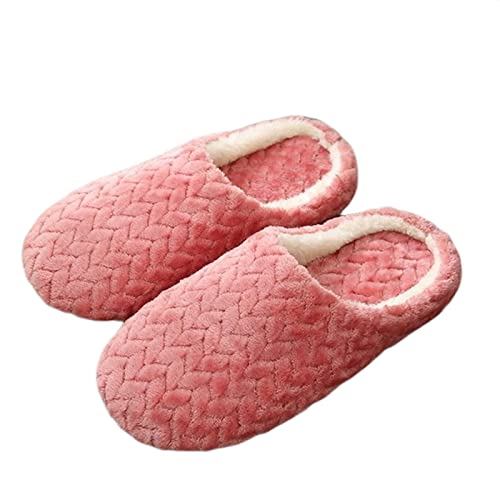 Chaussures d'hiver intérieures : chausson de maison en peluche chaude pour femme