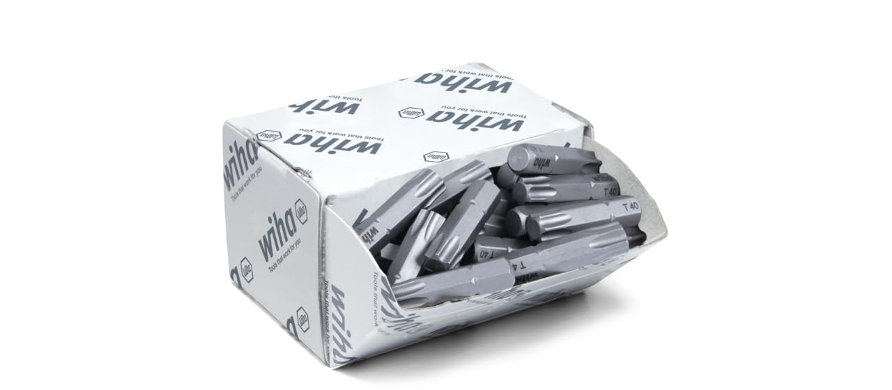 WIHA 08070 - Juego de bits Standard de 25 mm 7929Z 7015Z T40 x 25 mm Cod. 7929012
