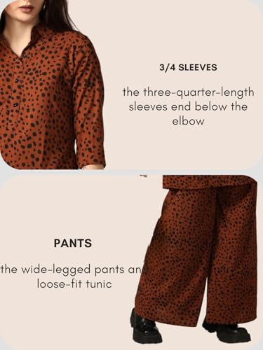 Image of DHRUVI TRENDZ Rayon Co-Ord Set For Women | Co-Ord Set For Women Stylish | Festive Co-Ord Set For Women | Travel Co-Ord Set For Women | 3 /4 Sleeve Women's Co-Ord Set