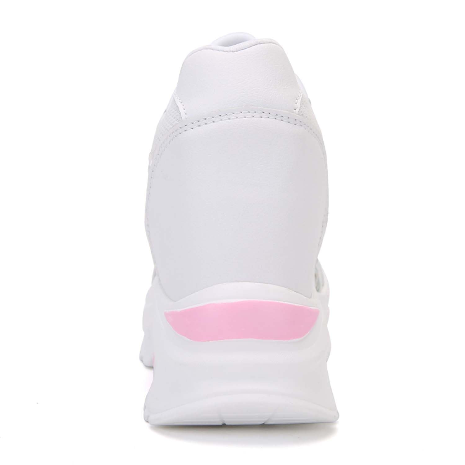 Scarpe con Zeppa Interna Donna Scarpe Sportive Casual Respirabile Sneakers Tacco Nascosto Zeppa 8CM