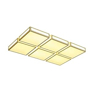 XYZMDJ Éclairage Plafonnier Bois Plafonnier Carré en Chêne -Mince Simple Salon Plafonnier en Bois Massif Nordic Chambre Allée Corridor Éclairage Intérieur