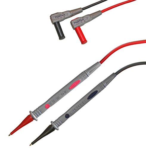 Peak Tech 1 Paire Flexible Multimètre de cordons de mesure 120 cm, sécurité - Test Kit câble, 1000 V AC/DC, 10 A, Cat III/IV, 1, TKS Lot de 2 Cover