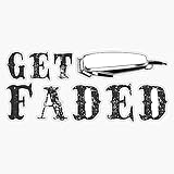 Get Faded Barber Graphic Funny Hair Trimmer Stylist Gift Design Bumper Sticker Window Vinyl Decal 5'