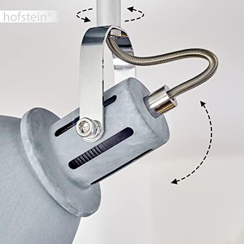 Ceiling Light Koppom, Vintage Ceiling spotlights in Blue-Grey Metal, 4 Individually Adjustable Retro Spots, with E14 sockets (max. 40 Watts), Suitable LED Bulbs