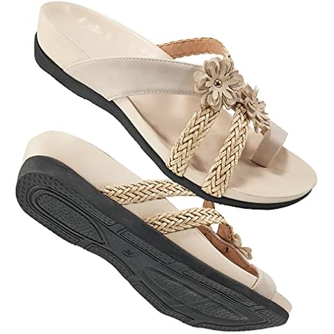 FUDYNMALC Womens Orthotic Flips Flops Sandals Arch Support for Flat feet Orthopedic Slides Sandals Plantar Fasciitis Comfortable Walking Thong Sandals for Women Cover