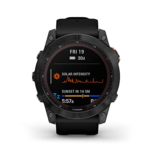 Garmin Fenix 7X Solar, Larger Sized Adventure Smartwatch, With Solar Charging Capabilities, Rugged Outdoor Watch With Gps, Touchscreen, Health And Wellness Features, Slate Gray With Black Band #TOP1