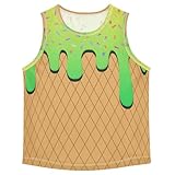 Green Lime Gradient Ice Cream Drip Boys Tank Tops Baby Toddler Undershirts Kids Tees Tank Tops Shirts for M
