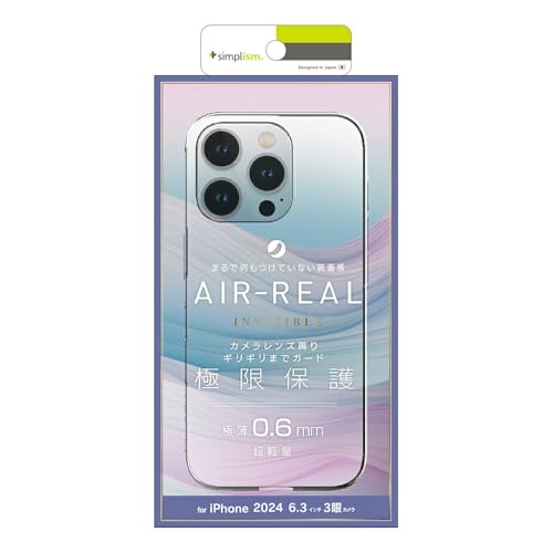 Simplism VvY iPhone 16 Pro [AIR-REAL INVISIBLE] ݌v ɔyʃP[X TR-IP24M3-ARPSL-CL