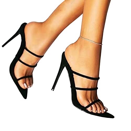 Sandales à talons hauts femme bout pointu rose taille 40 chic et sexy