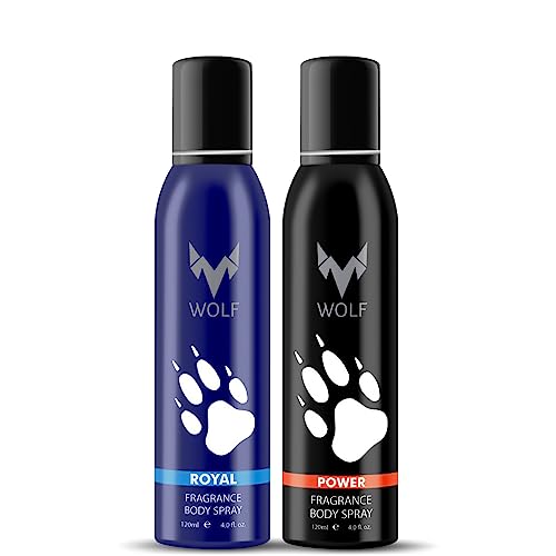 Image of Wolf Royal & Power - No Gas Perfumed Bodyspray for Men-Pack of 2(120 ml+120 ml)