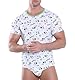 Landofgenie One Piece Shirt Jumpsuit Herren Unterwäsche Rundhalsausschnitt Onesie Baumwolle Männer Bodysuit Druckknöpfe Schritt Panda L