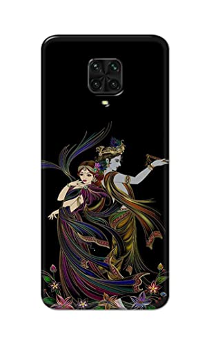 Image of Lord Radha and Krishna Hard Back Case Cover for Poco M2 Pro /Redmi Note 9S Back Cover -(J5) VNS2223