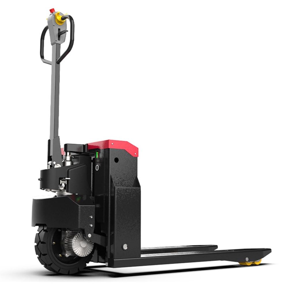 Warehouses Electric Pallet Jack Powered Lithium Battery Classic Truck 6600Lbs Capacity 46" x27" Fork Length Multi-Function Handle