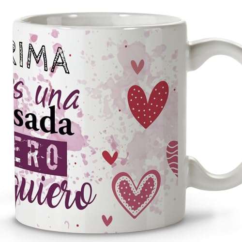 LolaPix Tea Cup Novelty Mug Gift for Cousins Ceramic Mug 11oz, Prima_5 - Image 4