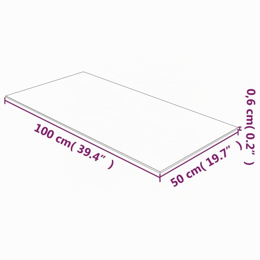 vidaXL Piano Tavolo Trasparente 50x100 cm Vetro Temperato
