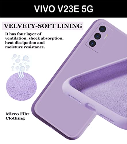 Image of A rtistque Back Cover Case for Vivo V23e 5G / Vivo Y75 4G with Camera Protection | Shockproof TPU | Stylish Protective Design | Slim Fit | Ultra Matte | Vivo V23e 5G / Vivo Y75 4G Back Cover - Purple