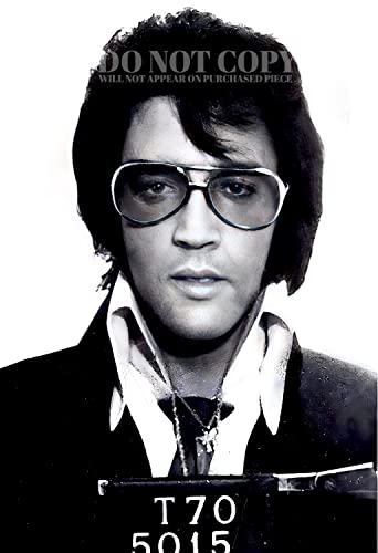 Photo Elvis Presley Mugshot 28x40 cm - Idée Cadeau Idéale Passionné Rock