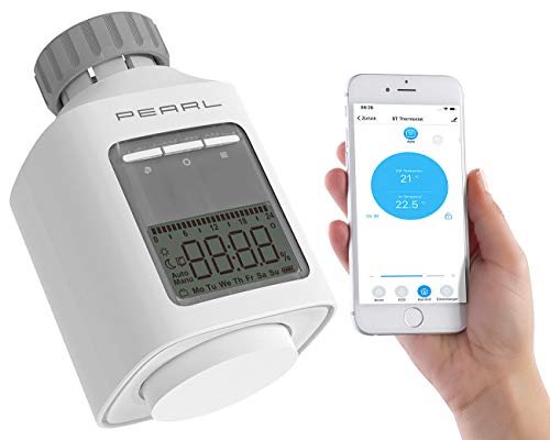Preisvergleich Produktbild PEARL Heizungsthermostat: Programmierbares Heizkörper-Thermostat mit Bluetooth, App, LCD-Display (Heizthermostat)