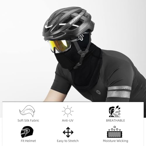 Image of Proberos Balaclava Face Mask - Cool Silk, Eyeglasses Friendly Design, UV Protection, Breathable, Unisex Quick Dry for Riding