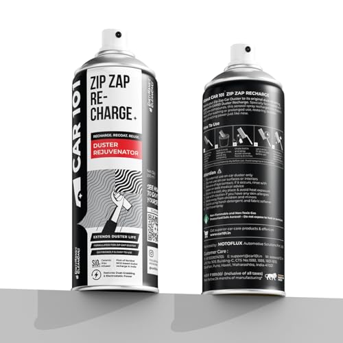 Image of CAR101 Zip Zap Recharge - Duster Recharge /Rejuvenator Spray | Restores Dust-Trapping Power with Ceramic Wax Infused | Easy Spray Application | Extends Duster Life | for Car & Bike Dusting Tools