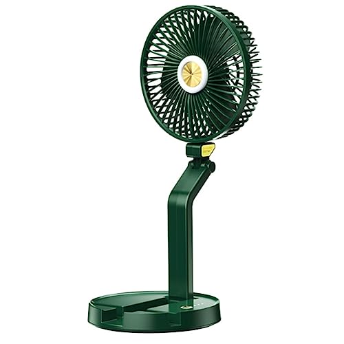 Toolvvik Ventiladores de Escritorio con BateríA Recargable, 3 Velocidades y 3 Brillos, Ventiladores de Pared Plegables de Carga RáPida para Dormitorio, Oficina