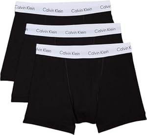 Calvin Klein Homme Boxer Lot De 3 Caleçon sous-Vêtement, Noir (Black), M