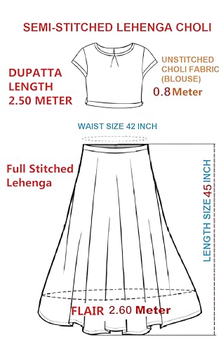 Image of Women's Sequins Thread Embroidered Georgette Semi Stitched Lehenga Choli With Dupatta (5124-Women-Lehenga-Choli-Latest)
