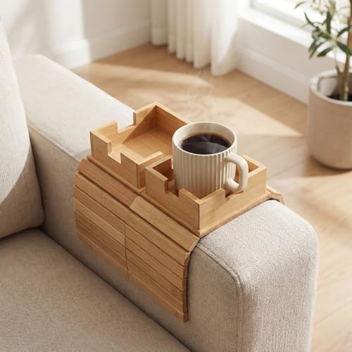 Mesa de sofá para mandos y aperitivos con base antideslizante plegable LemonRoad 2