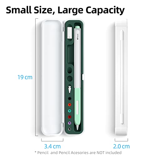 Image of Magnetic Carrying Case Compatible with Apple Pencil 2nd Generation and 1st Gen Pencil and Samsung Galaxy S-Pen Series, Pencil case Consists of Hard PC Shell and Soft Silicone Inner