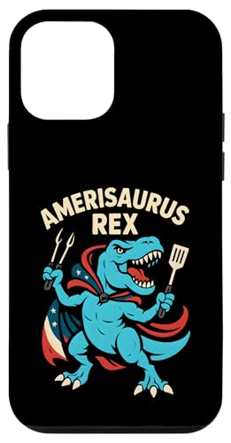 Amerisaurus Rex USA T-Rex Grilling Monster Fun 4 luglio Custodia per iPhone 12 mini