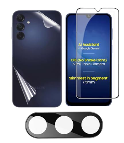 Image of FabeKee /Tempered Glass Screen Protector Compatible for Samsung Galaxy A26 5G | Front And Back Screen Guard With camera lens protector